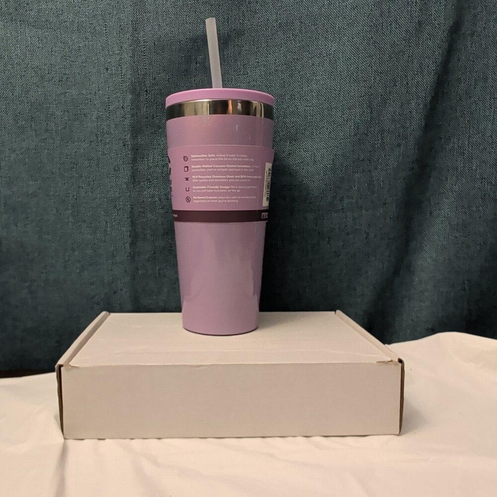 NEW RTIC 20oz Ceramic Lined Tumbler | Lavender Glitter | Everyday Straw Lid - Picture 12 of 16
